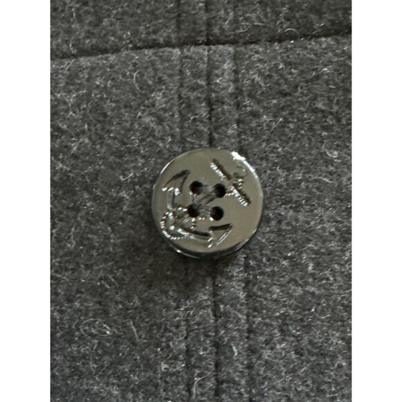 American Vintage 90s Jason Kole hooded double breasted gray long pea coat size 4 - Picture 11 of 13